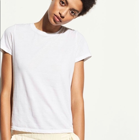 Vince Tops - VINCE White Pima Cotton Soft Tee Shirt Small New